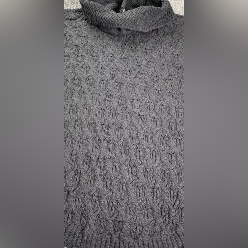 Eight Eight Eight Gray Cowl Neck Sweater Size Large - Picture 7 of 12